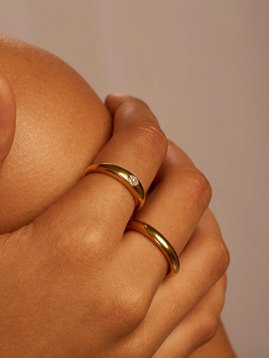 White Dome Ring