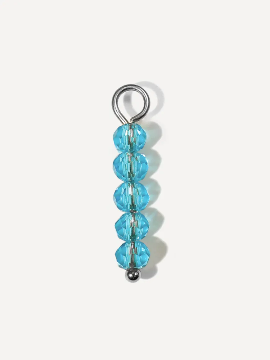 18x4,4mm Blue Tranquil Ohrring-Charm