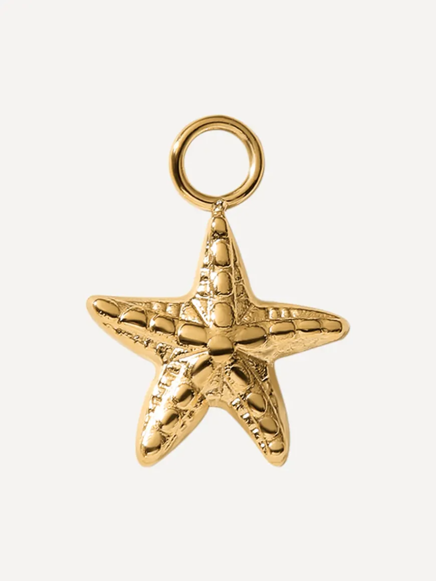 12x12mm Bubbly Starfish Ohrring-Charm