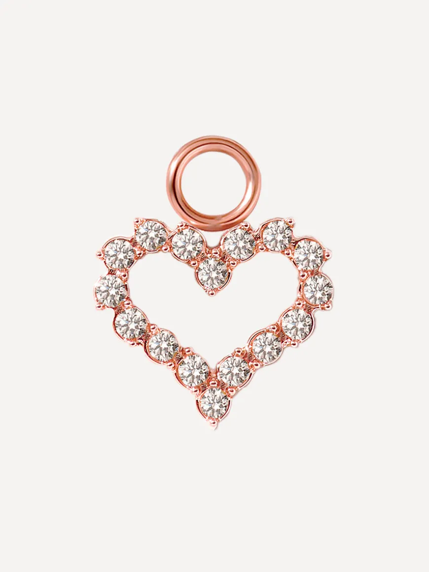 10x11mm Dazzling Love Ohrring-Charm