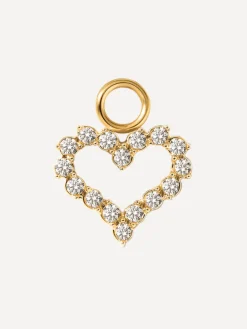 10x11mm Dazzling Love Ohrring-Charm