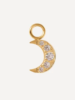 10x8mm Dazzling Moon Ohrring-Charm