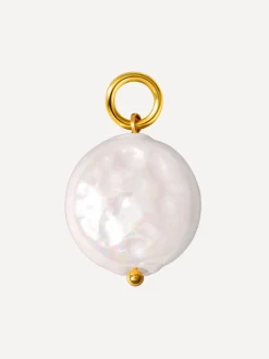 12x12mm Disc Pearl Ohrring-Charm