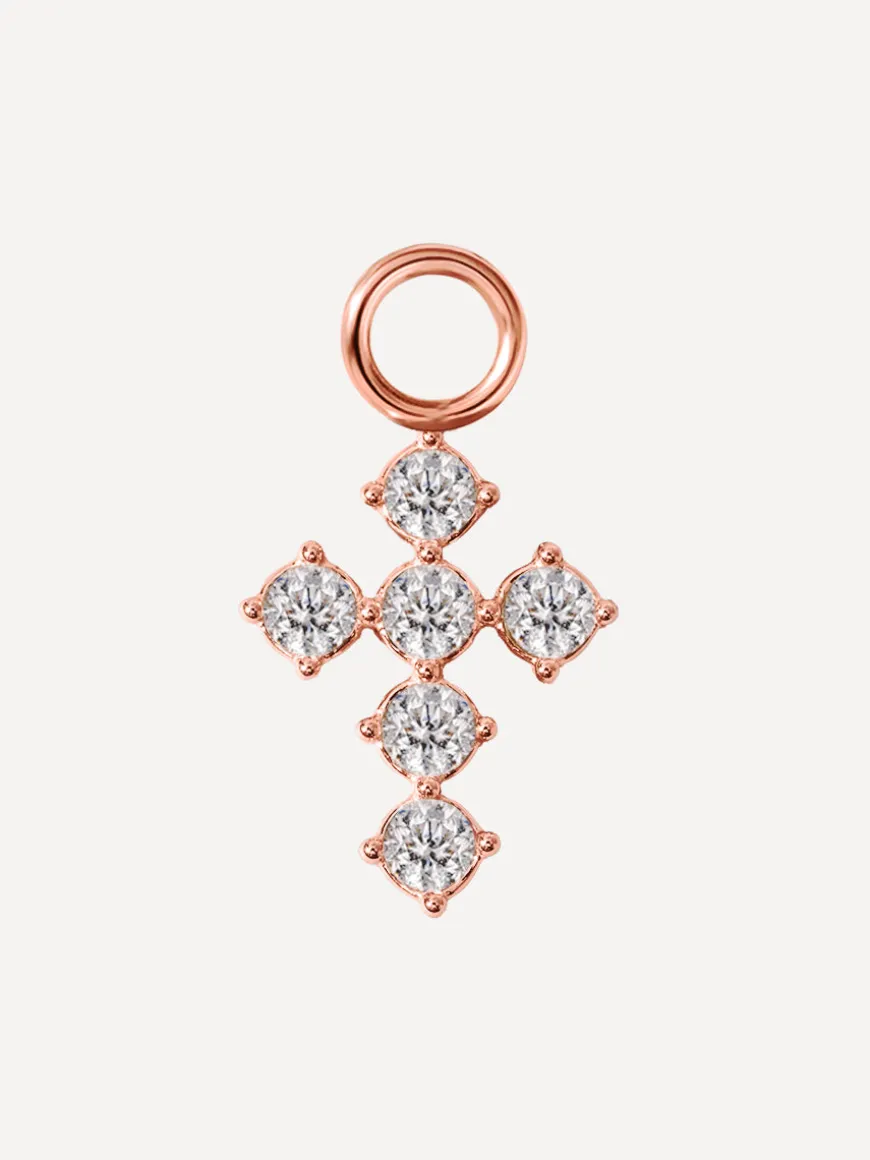 9x11,7mm Divine Cross Ohrring-Charm
