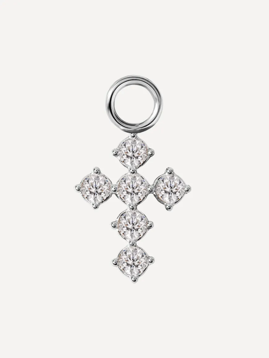 9x11,7mm Divine Cross Ohrring-Charm
