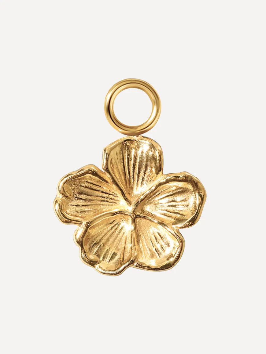 11,6x10,2mm Floral Bloom Ohrring-Charm