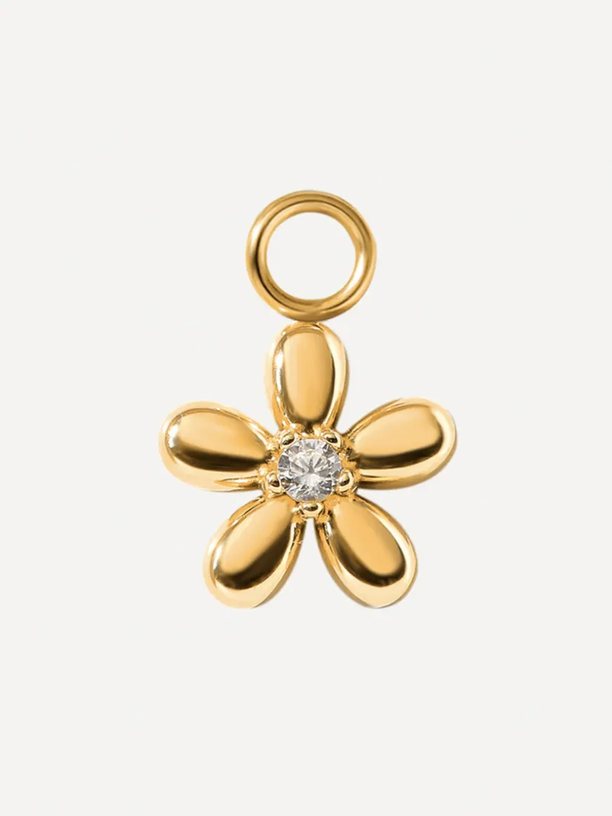 10x10mm Floral Shine Ohrring-Charm