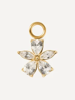 10x10,5mm Floral Spark Ohrring-Charm