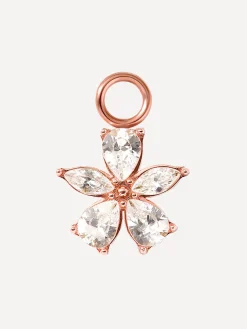10x10,5mm Floral Spark Ohrring-Charm