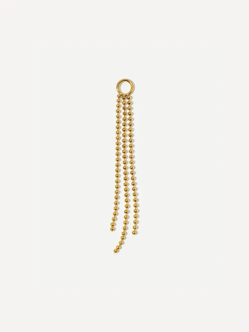 45x4mm Flowing Bead Ohrring-Charm