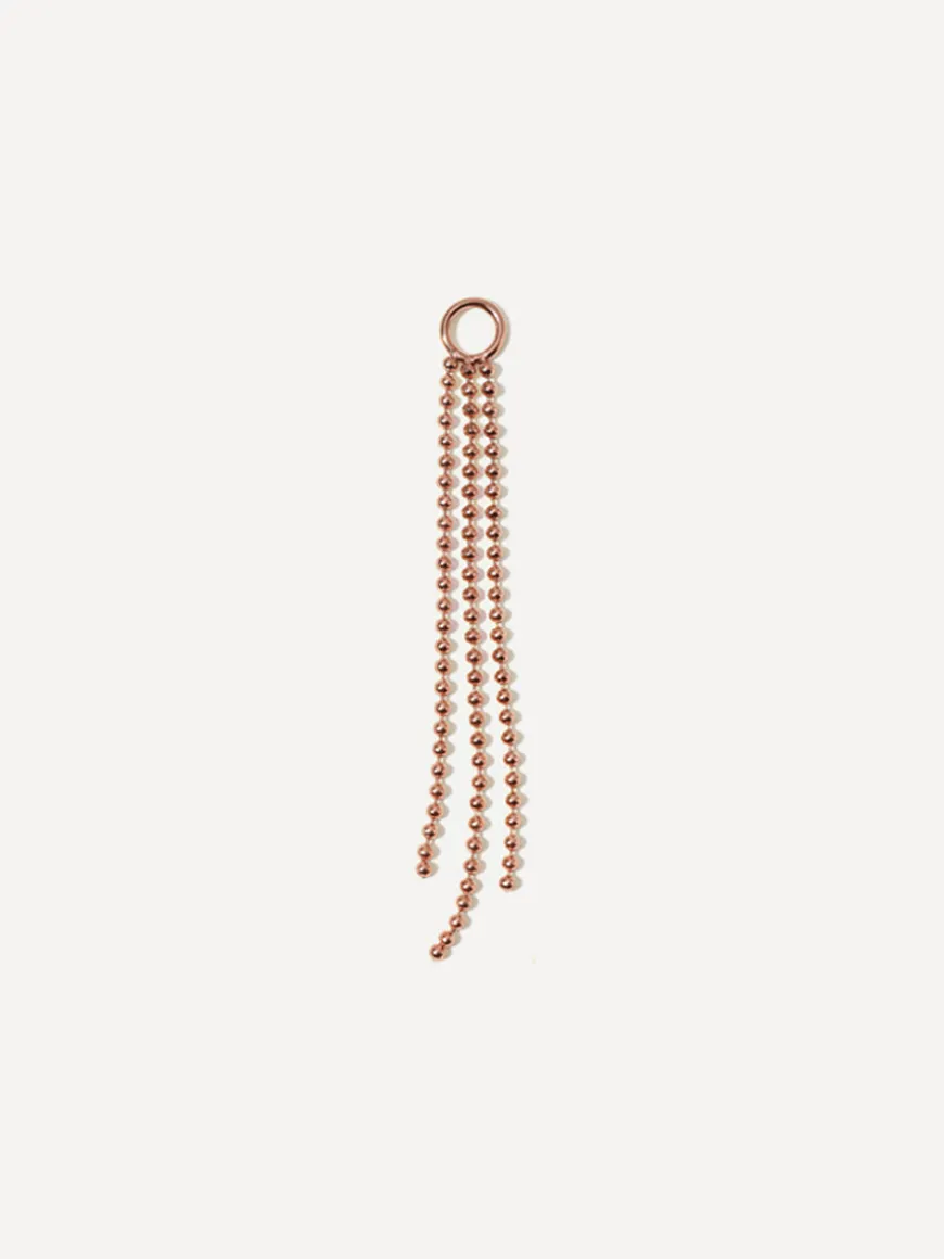 45x4mm Flowing Bead Ohrring-Charm