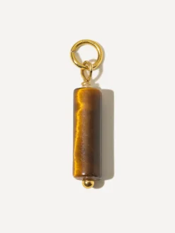 19x4,4mm Graceful Column Brown Ohrring-Charm