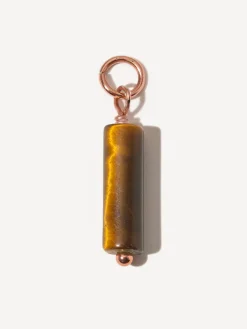 19x4,4mm Graceful Column Brown Ohrring-Charm