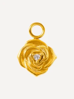 10,5x10,5mm Graceful Rose Ohrring-Charm