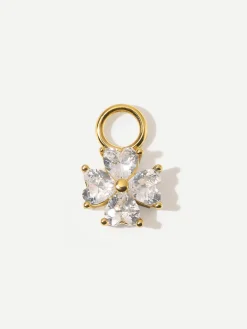 6,6x6,6mm Heart Petal Ohrring-Charm