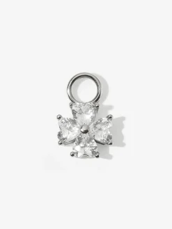 6,6x6,6mm Heart Petal Ohrring-Charm