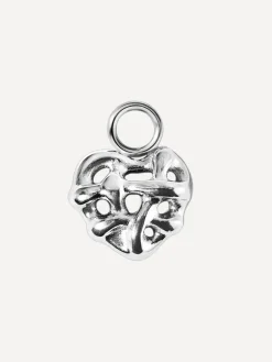 10,2x8,3mm Molten Heart Ohrring-Charm