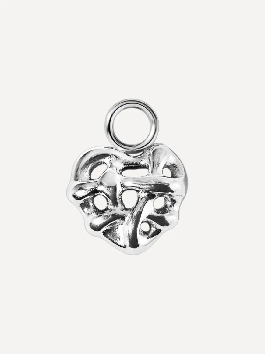 10,2x8,3mm Molten Heart Ohrring-Charm