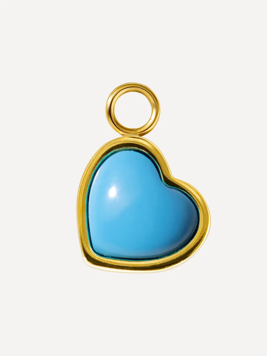 11,4x10mm Ocean Heart Ohrring-Charm