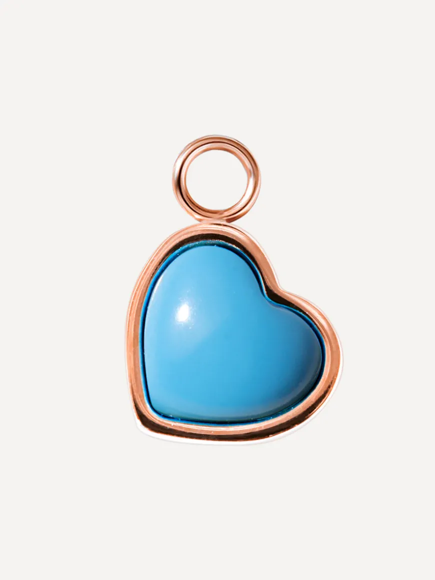 11,4x10mm Ocean Heart Ohrring-Charm