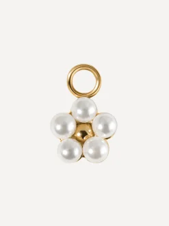 8,6x8,4mm Pearl Blossom Ohrring-Charm
