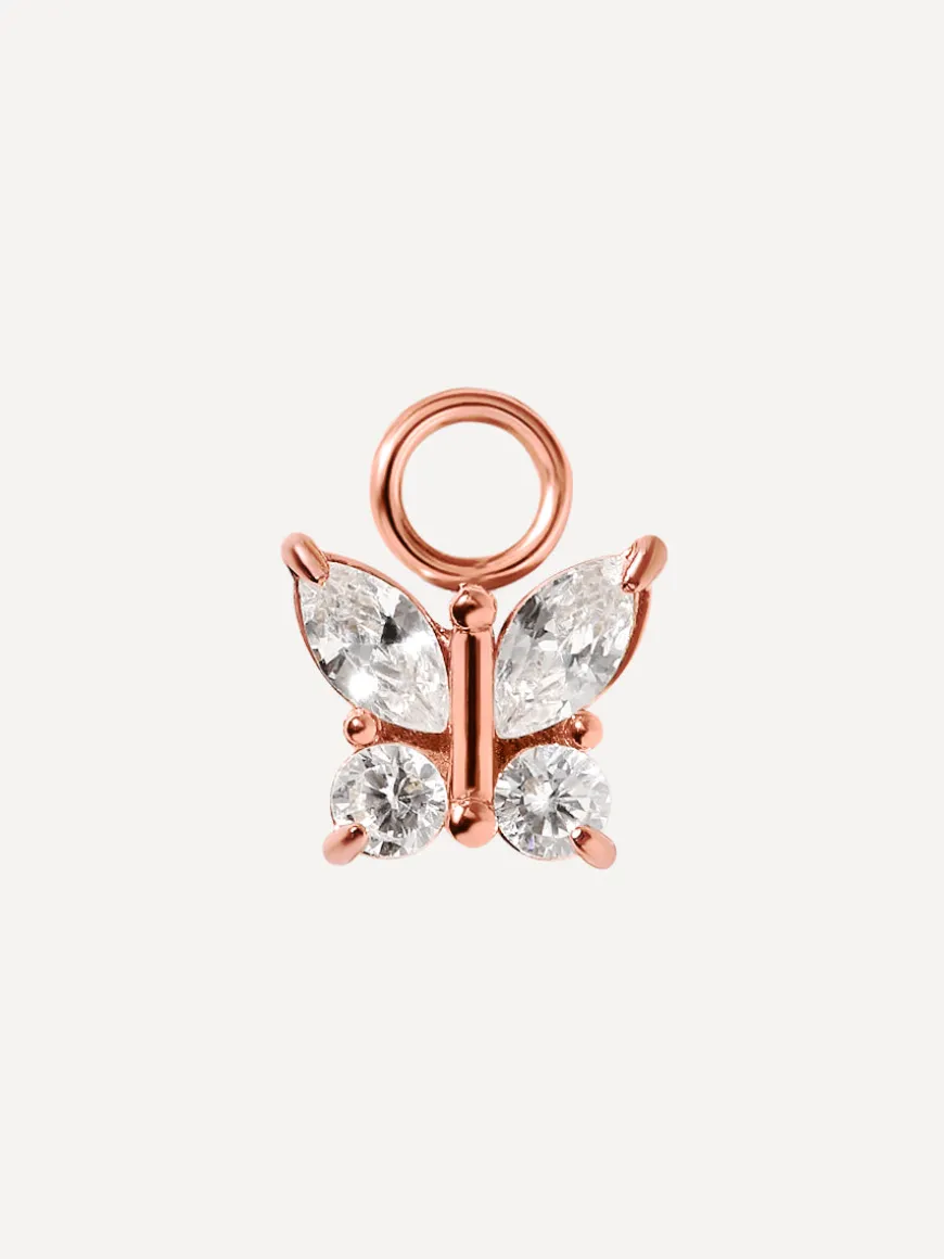 8,4x7,5mm Pure Butterfly Ohrring-Charm