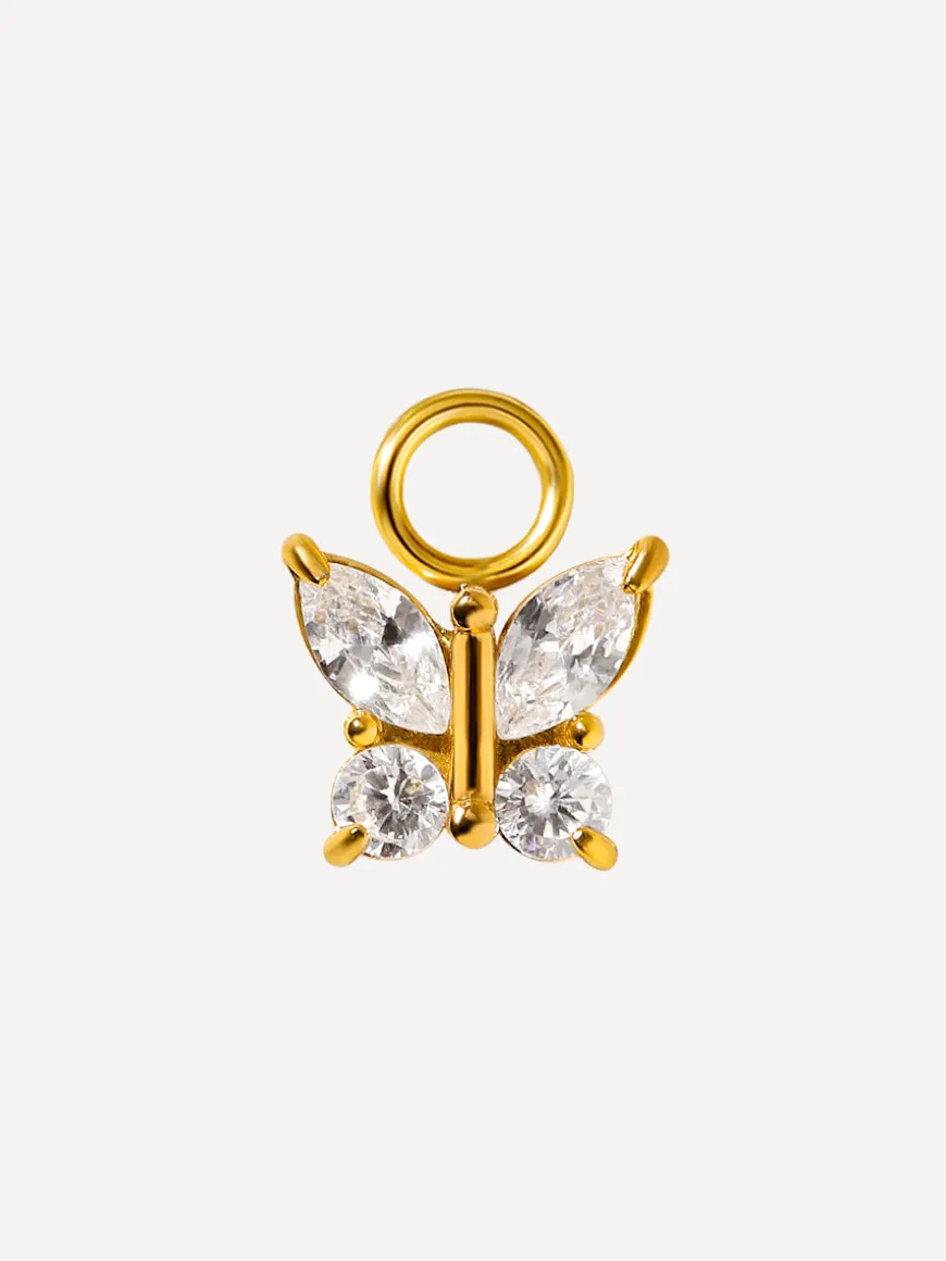 8,4x7,5mm Pure Butterfly Ohrring-Charm
