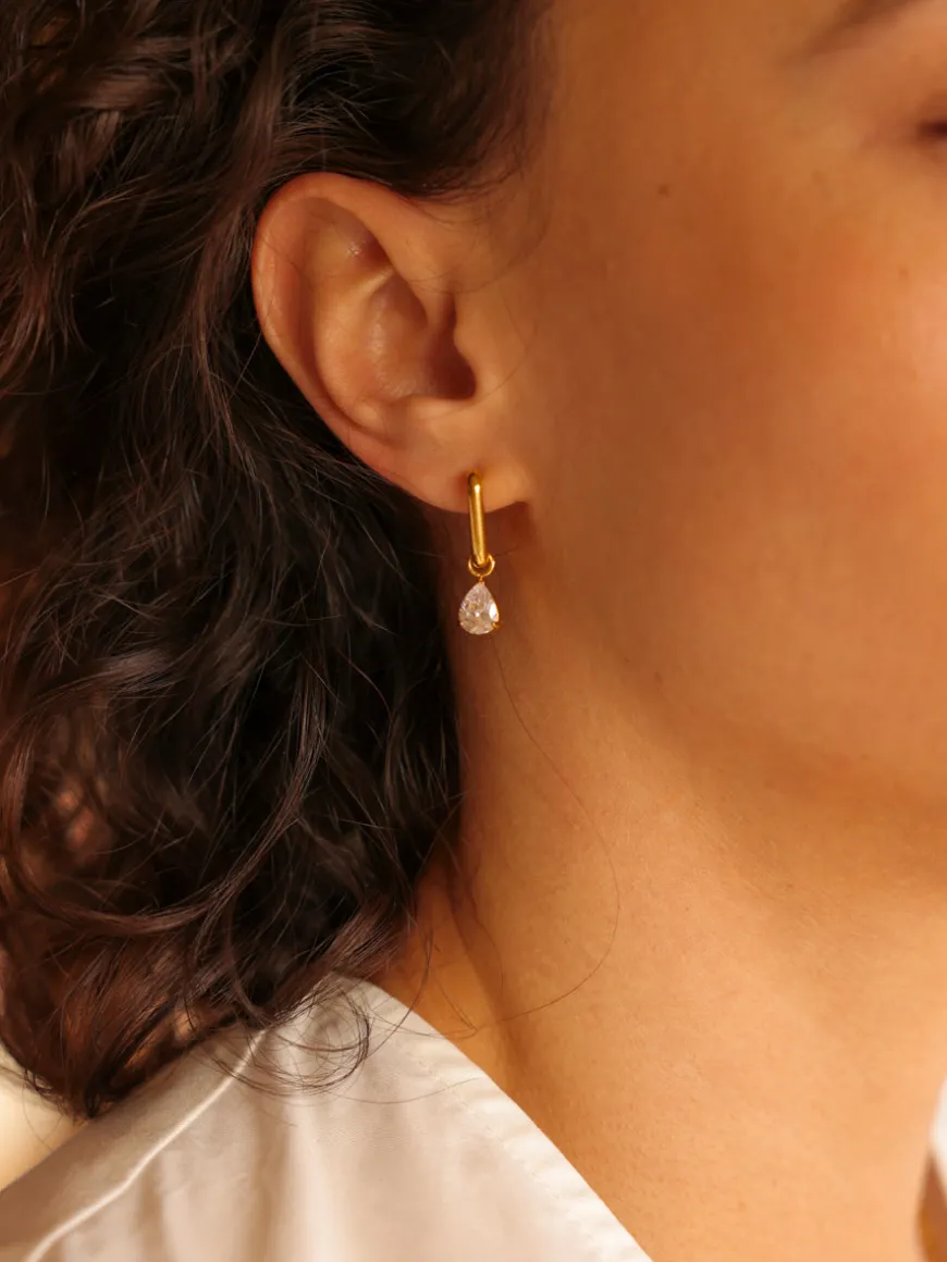7x8,8mm Pure Drop Medium Ohrring-Charm