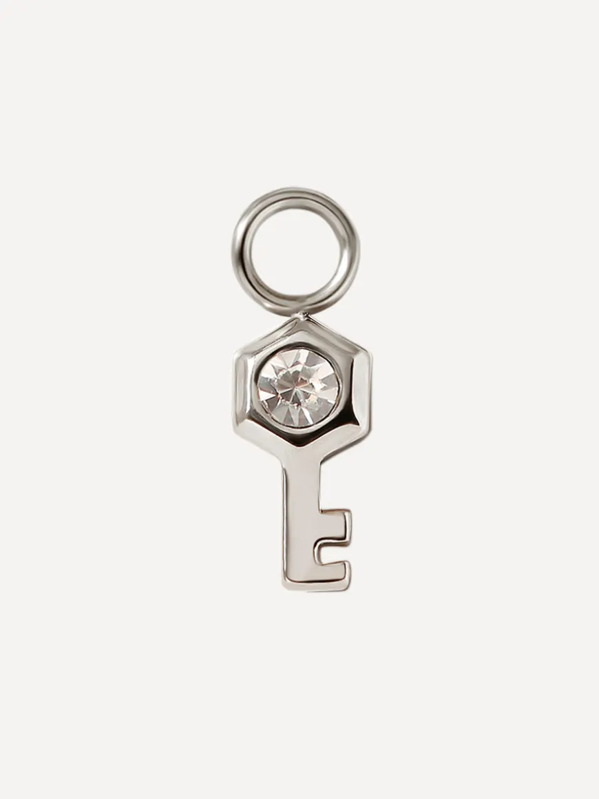 9,5x5mm Secret Key Ohrring-Charm