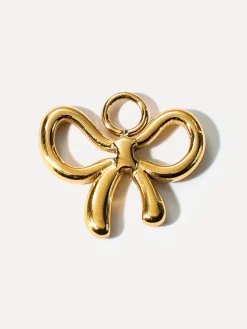 15,8x13,6mm Shiny Bow Ohrring-Charm