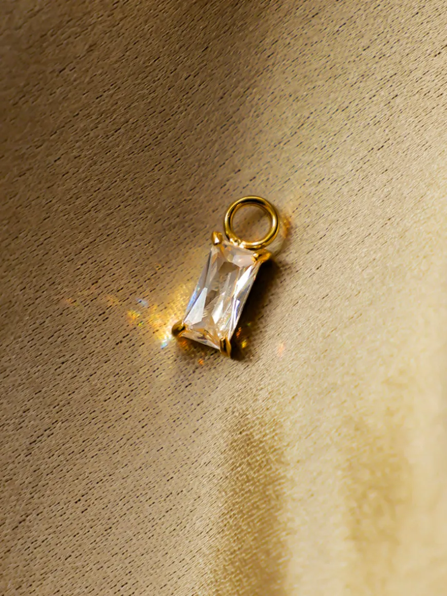 4x8mm Simplicity Shine Medium Ohrring-Charm
