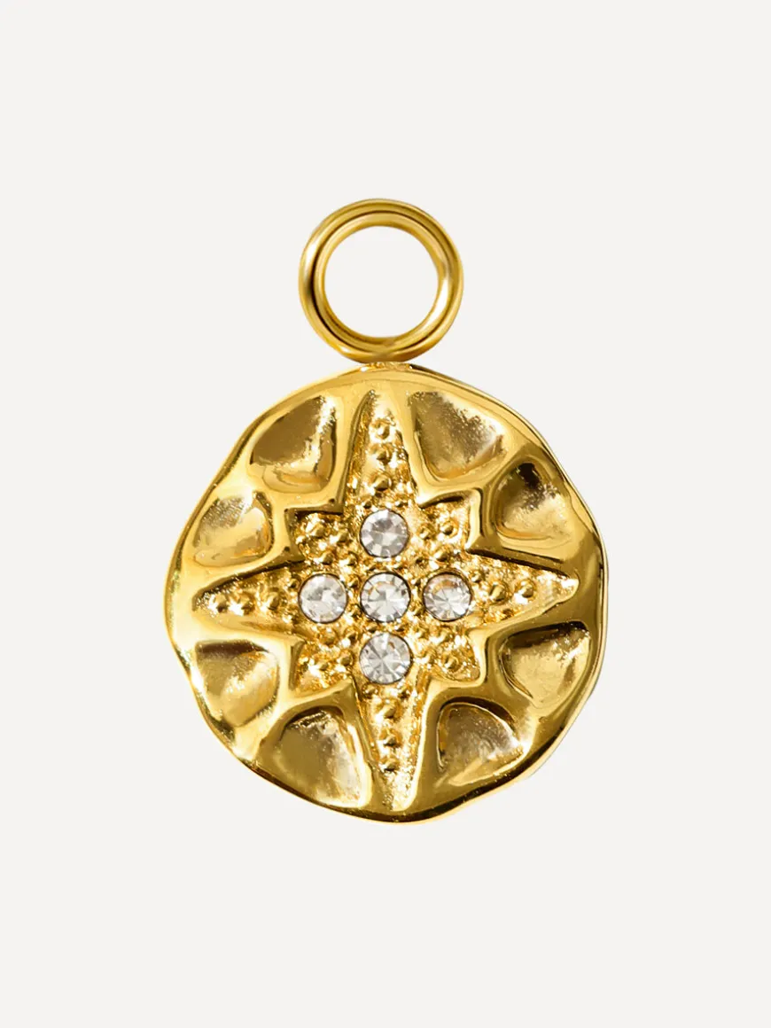 12,3x12,3mm Snowflake Glow Ohrring-Charm