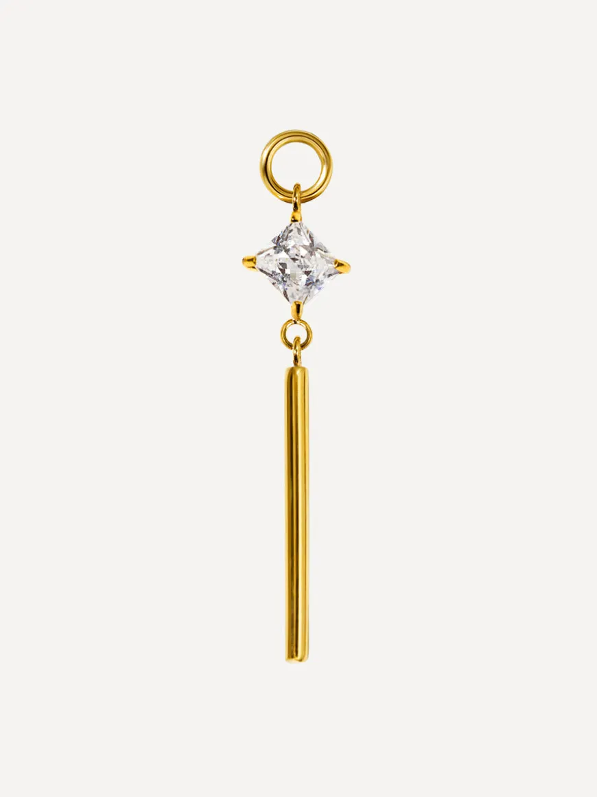 27,5x6,6mm Sparkling Rhythm Ohrring-Charm