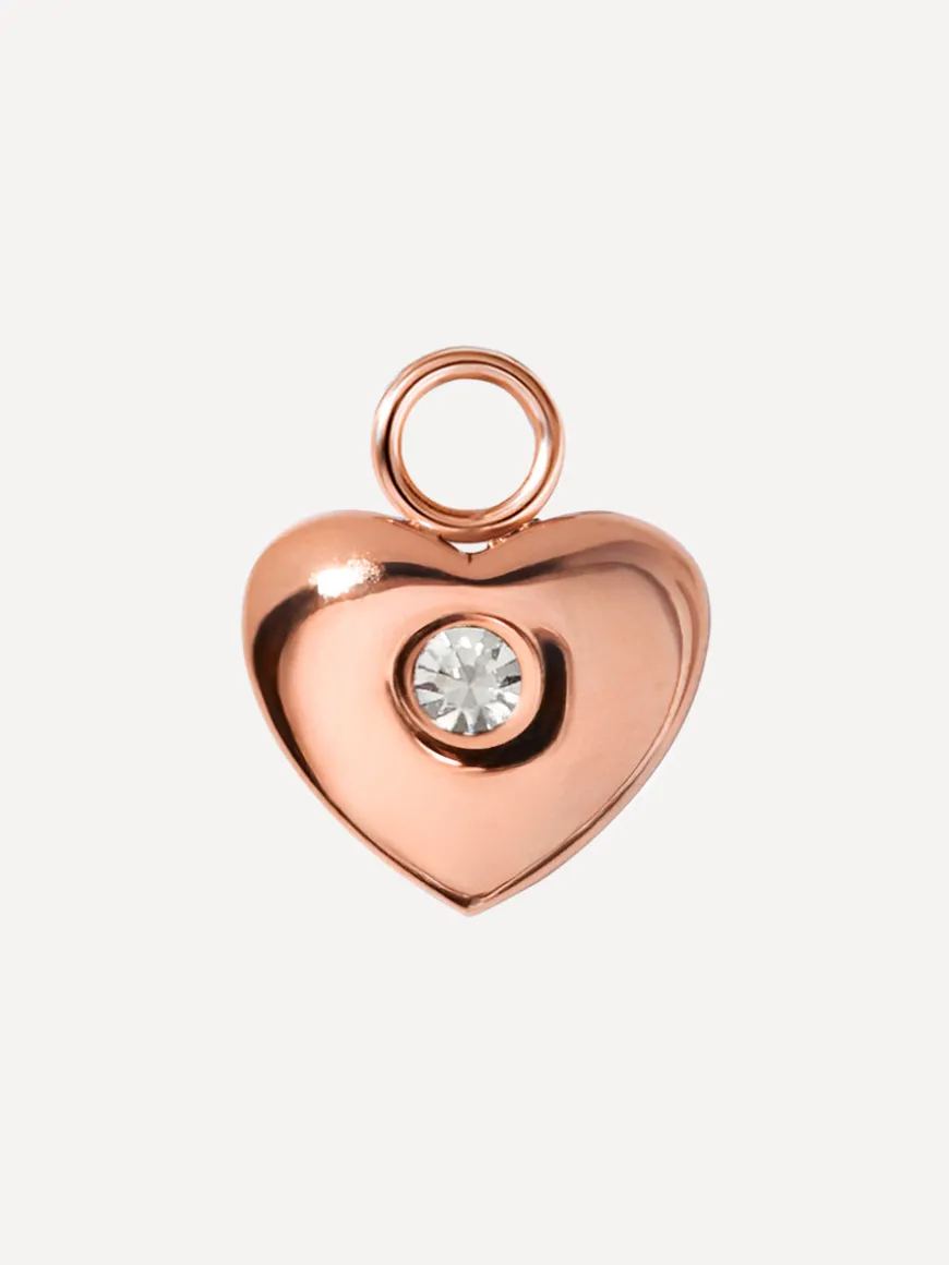 10,6x8,5mm Stellar Heart Ohrring-Charm