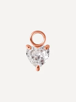 6,5x7,2mm Unique Love Ohrring-Charm