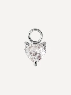6,5x7,2mm Unique Love Ohrring-Charm