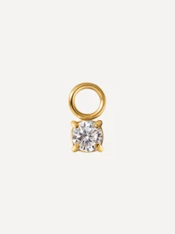 3,8x4mm Unique Sparkling Ohrring-Charm