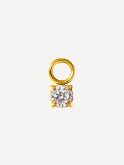 3,8x4mm Unique Sparkling Ohrring-Charm