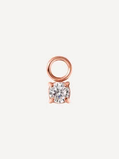 3,8x4mm Unique Sparkling Ohrring-Charm