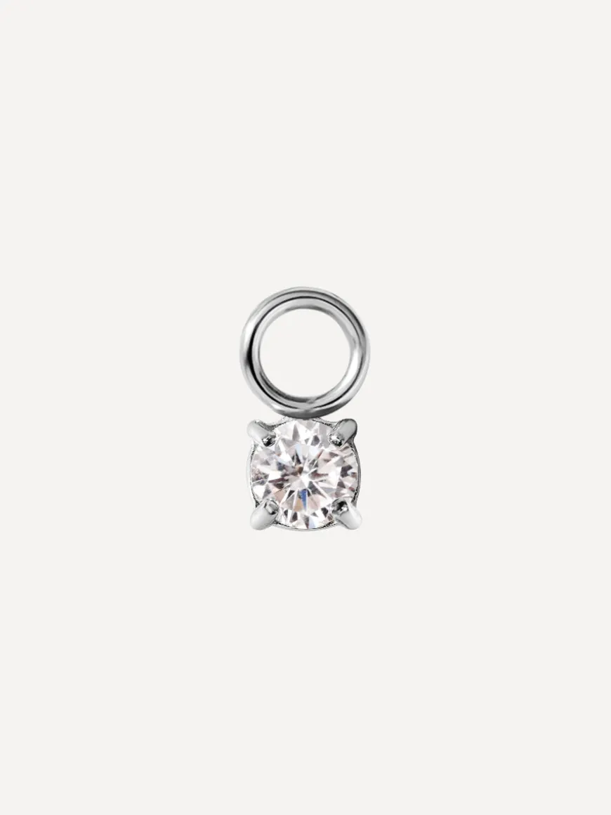 3,8x4mm Unique Sparkling Ohrring-Charm